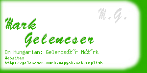 mark gelencser business card